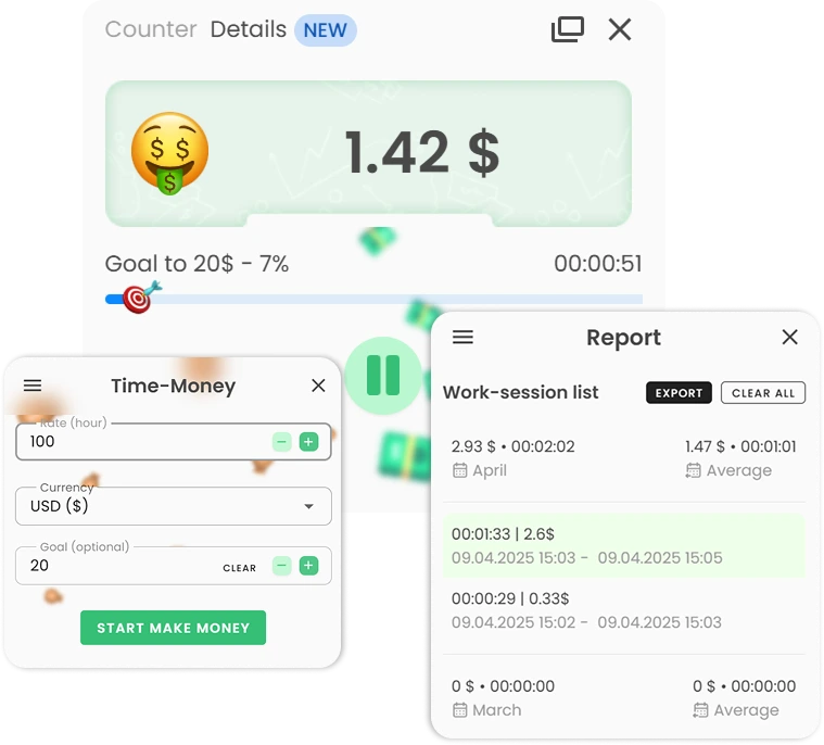 Time-Moneychrome extension